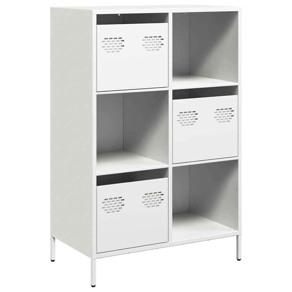 vidaXL Szafka, biała, 68x39x103,5 cm, stal