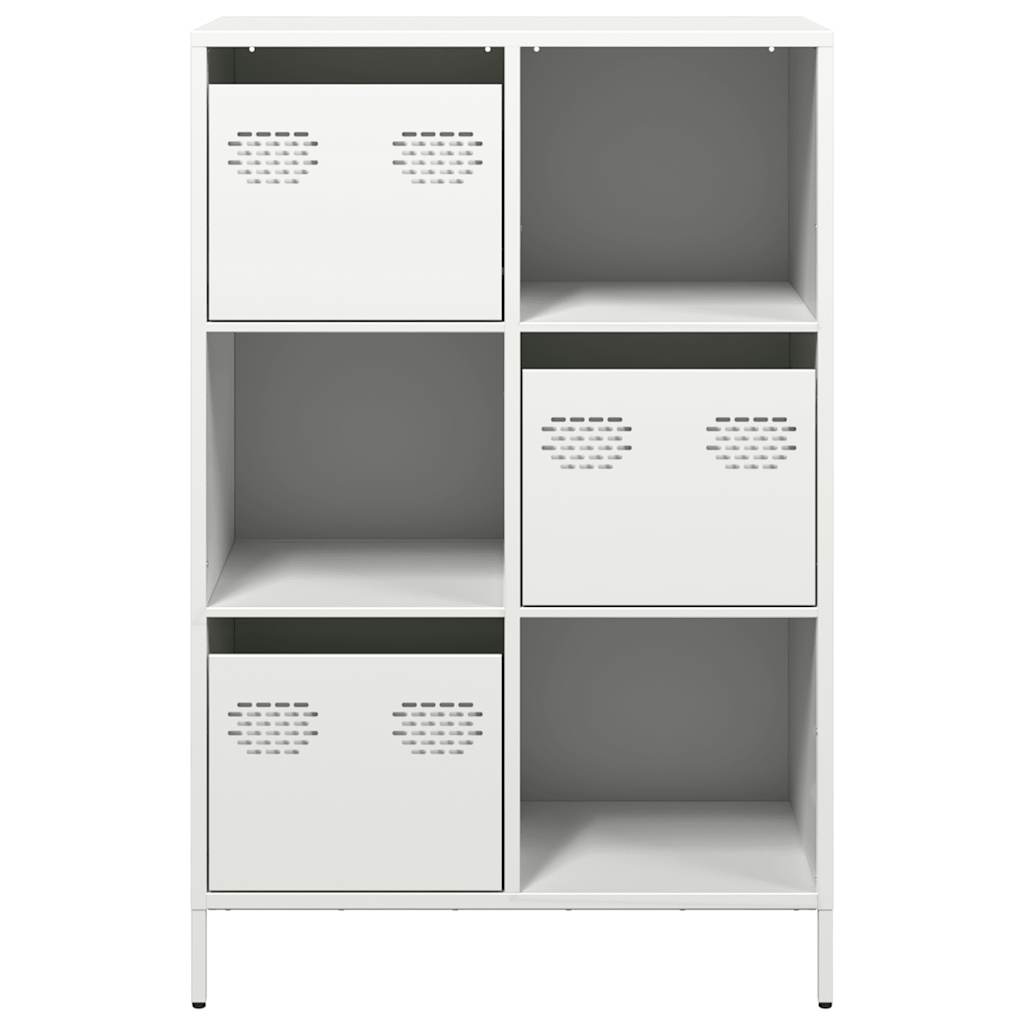 vidaXL Szafka, biała, 68x39x103,5 cm, stal