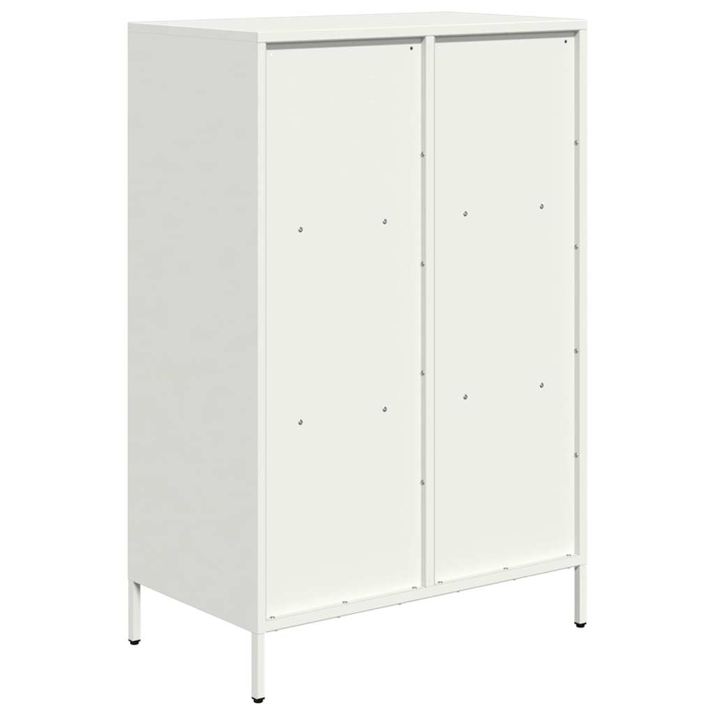 vidaXL Szafka, biała, 68x39x103,5 cm, stal