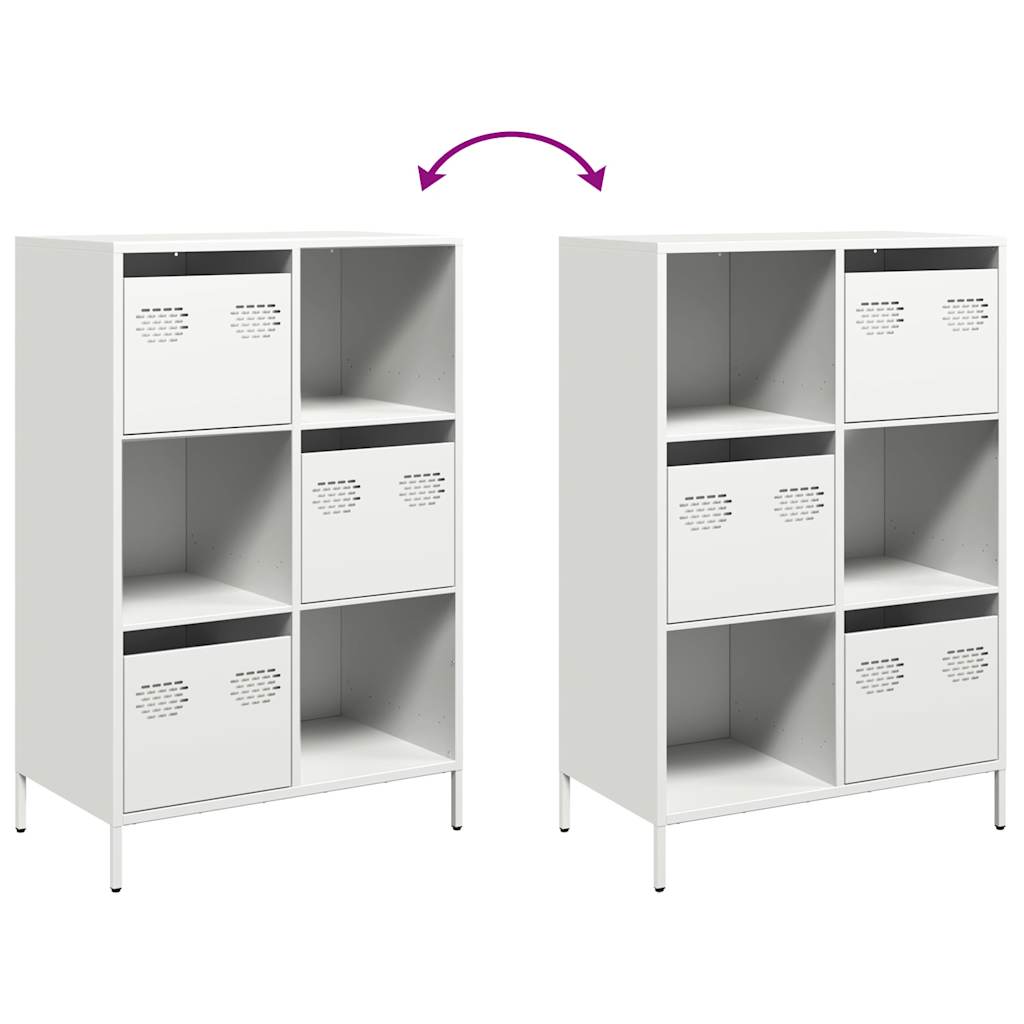 vidaXL Szafka, biała, 68x39x103,5 cm, stal