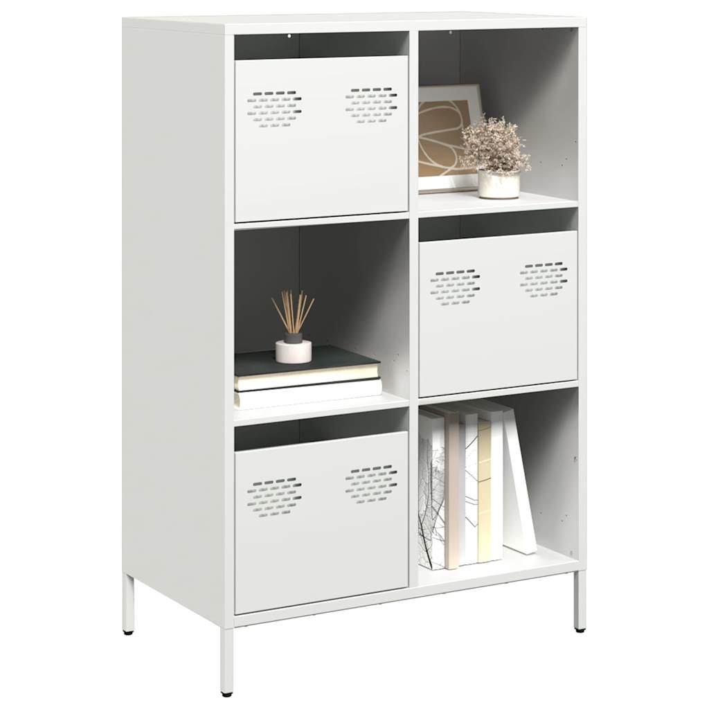 vidaXL Szafka, biała, 68x39x103,5 cm, stal