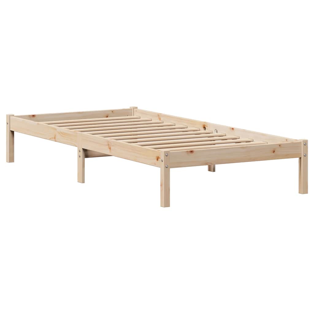 vidaXL Rama łóżka bez materaca, 90x190 cm, lite drewno sosnowe