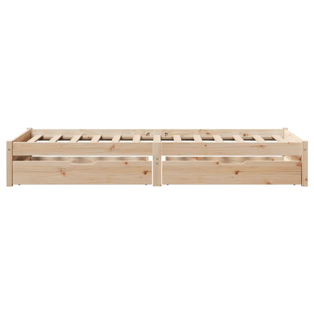 vidaXL Rama łóżka bez materaca, 75x190 cm, lite drewno sosnowe