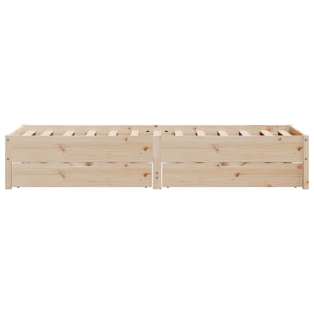 vidaXL Rama łóżka bez materaca, 75x190 cm, lite drewno sosnowe