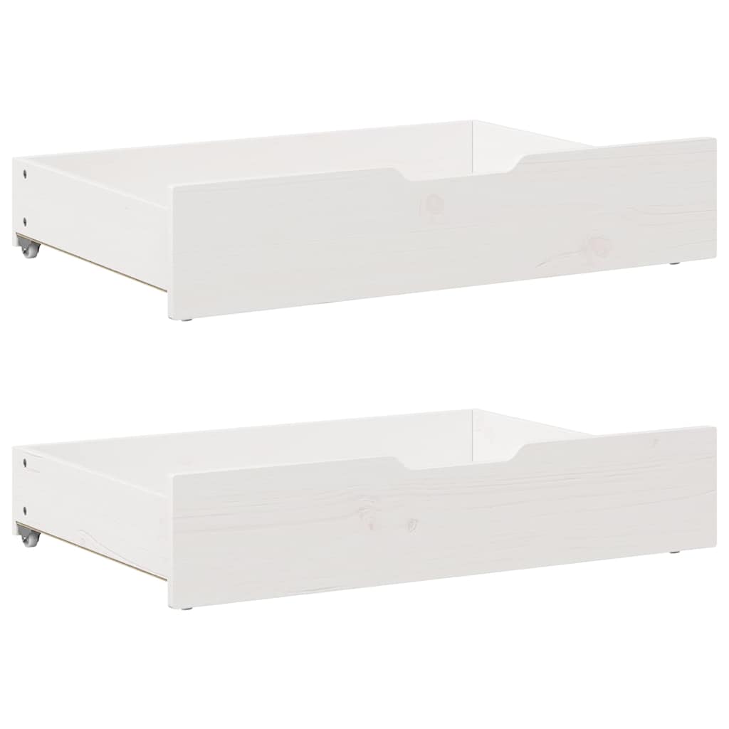 vidaXL Rama łóżka bez materaca, biała, 140x190 cm, lite drewno sosnowe