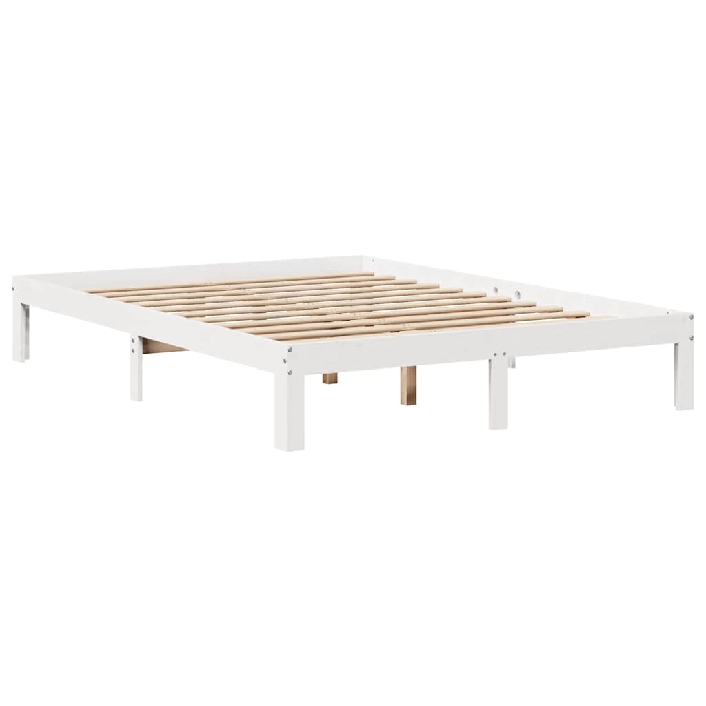 vidaXL Rama łóżka z szufladami, biała, 120x190 cm, lite drewno sosnowe
