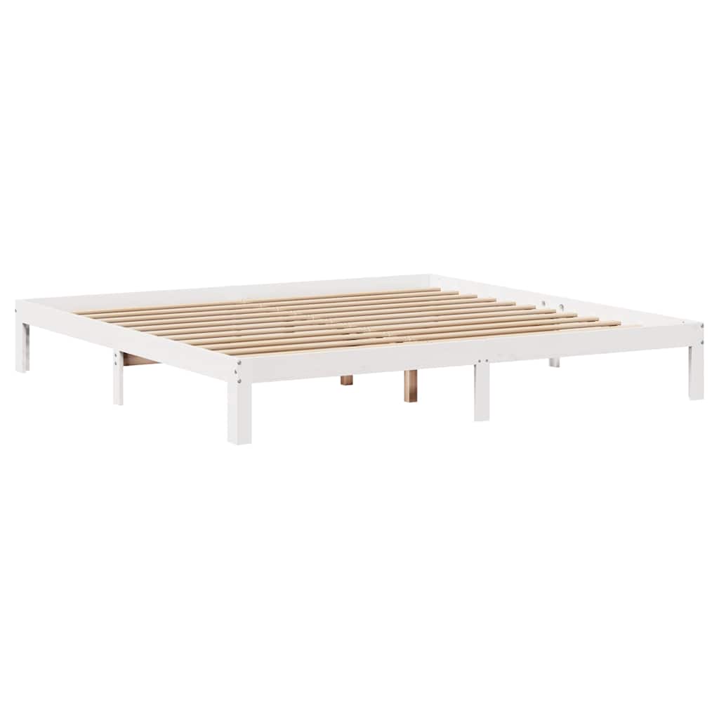 vidaXL Rama łóżka z szufladami, biała, 180x200 cm, lite drewno sosnowe
