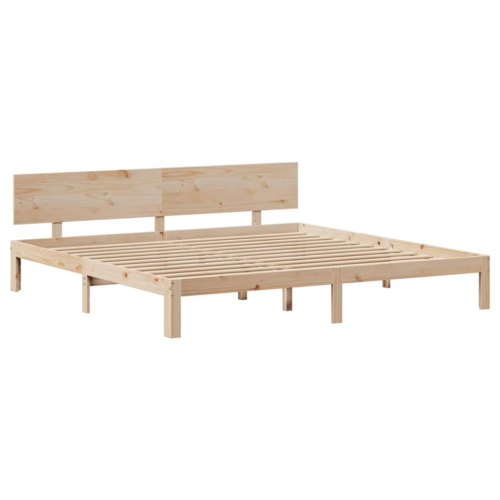 vidaXL Rama łóżka z szufladami, 200x200 cm, lite drewno sosnowe