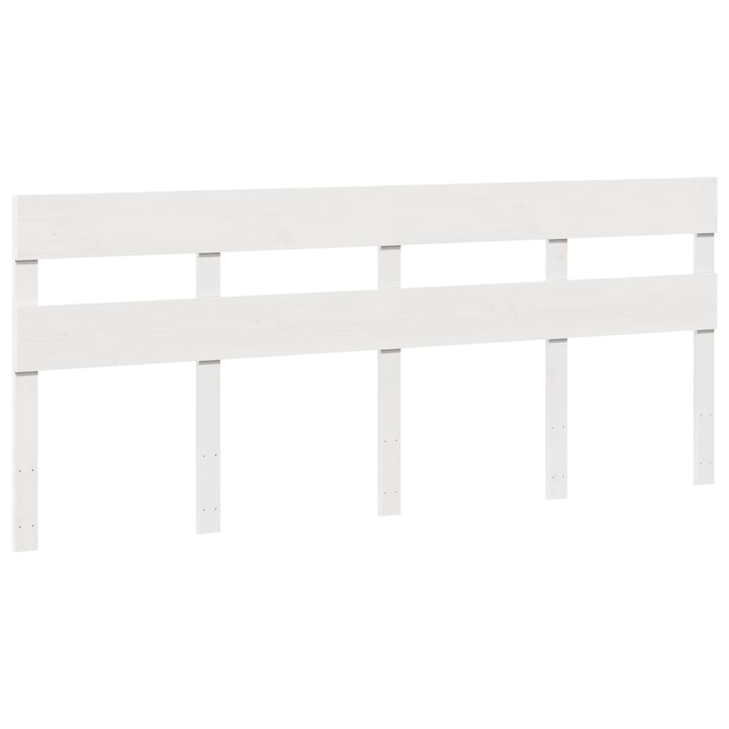 vidaXL Łóżko bez materaca, białe, 200x200 cm, lite drewno sosnowe