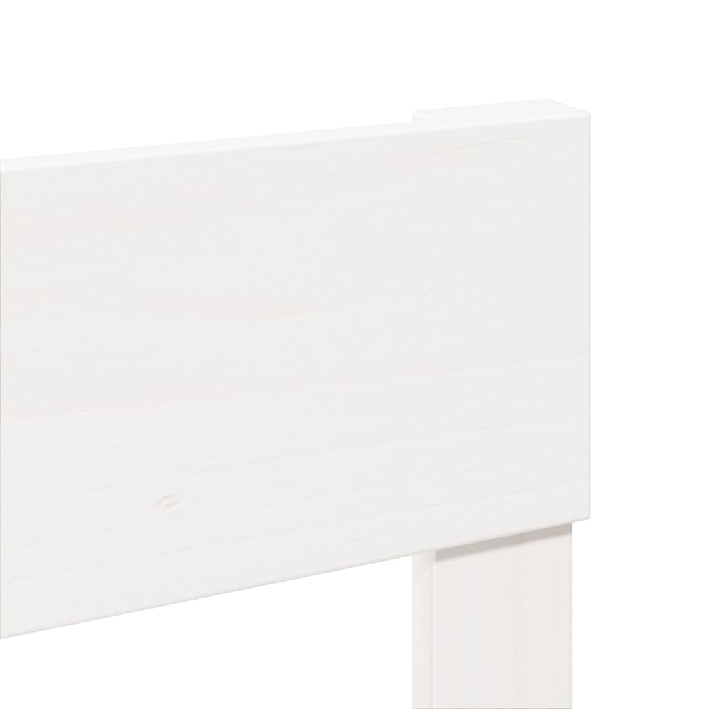 vidaXL Łóżko bez materaca, białe, 200x200 cm, lite drewno sosnowe