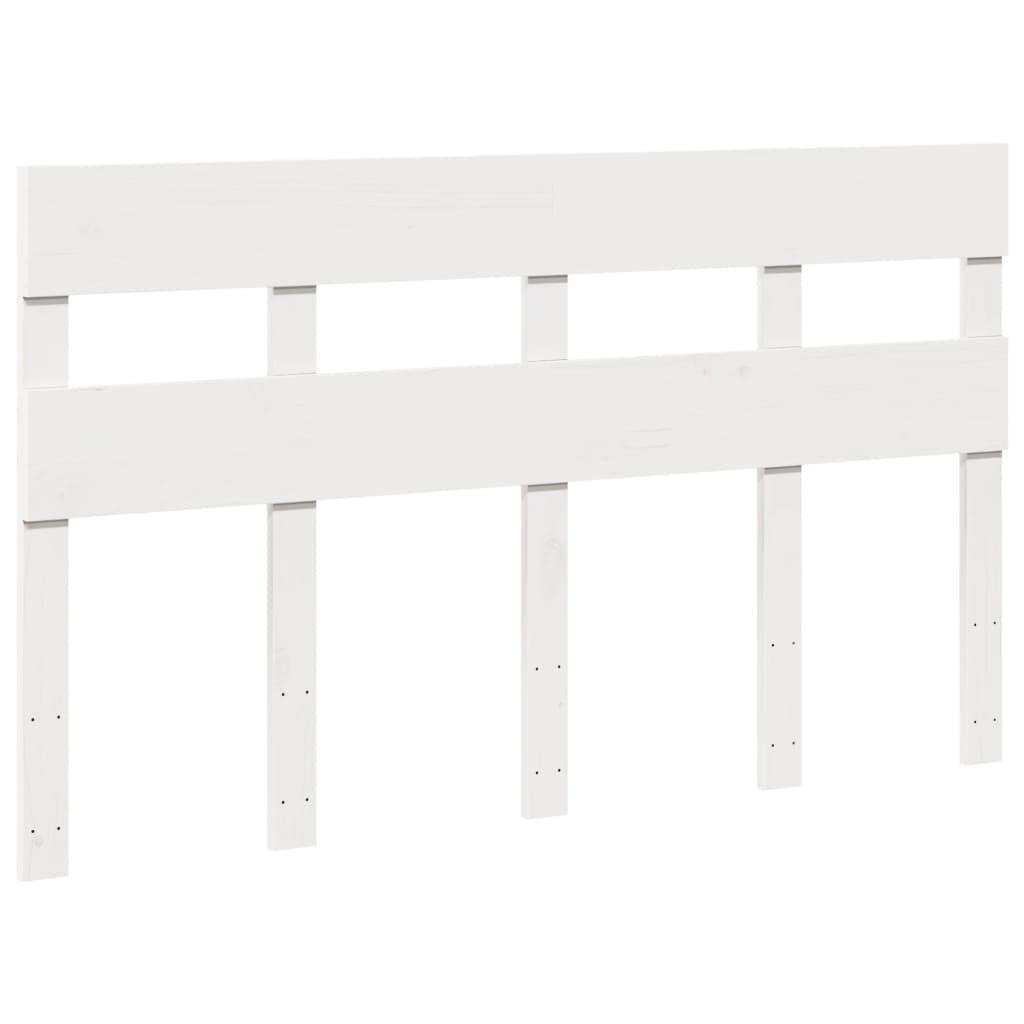 vidaXL Rama łóżka bez materaca, biała, 120x190 cm, lite drewno sosnowe