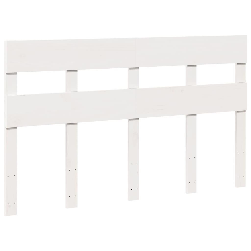 vidaXL Rama łóżka bez materaca, biała, 140x190 cm, lite drewno sosnowe