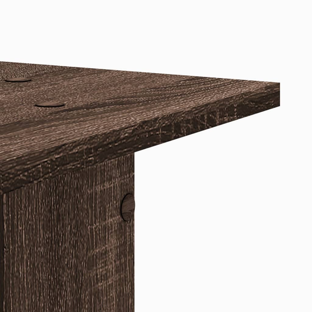 vidaXL Podstawki pod głośniki, 2 szt., brązowy dąb, 30x30x40 cm