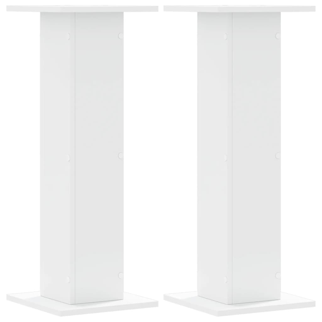 vidaXL Podstawki pod głośniki, 2 szt., białe, 30x30x80 cm