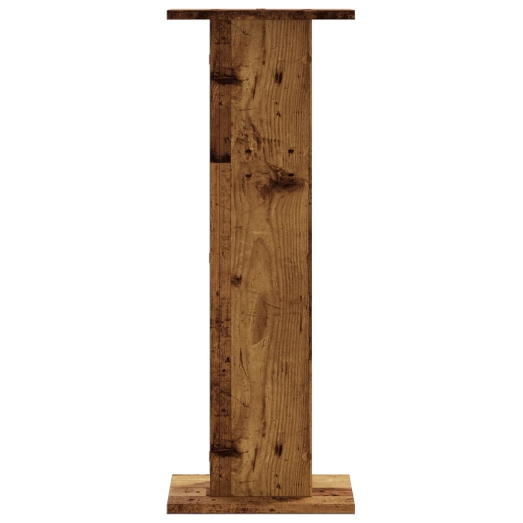 vidaXL Podstawki pod głośniki, 2 szt., stare drewno, 30x30x80 cm