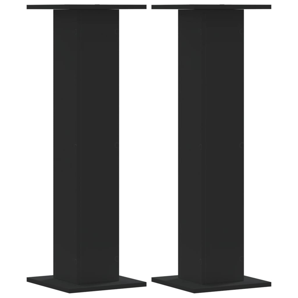 vidaXL Podstawki pod głośniki, 2 szt., czarne, 30x30x95 cm
