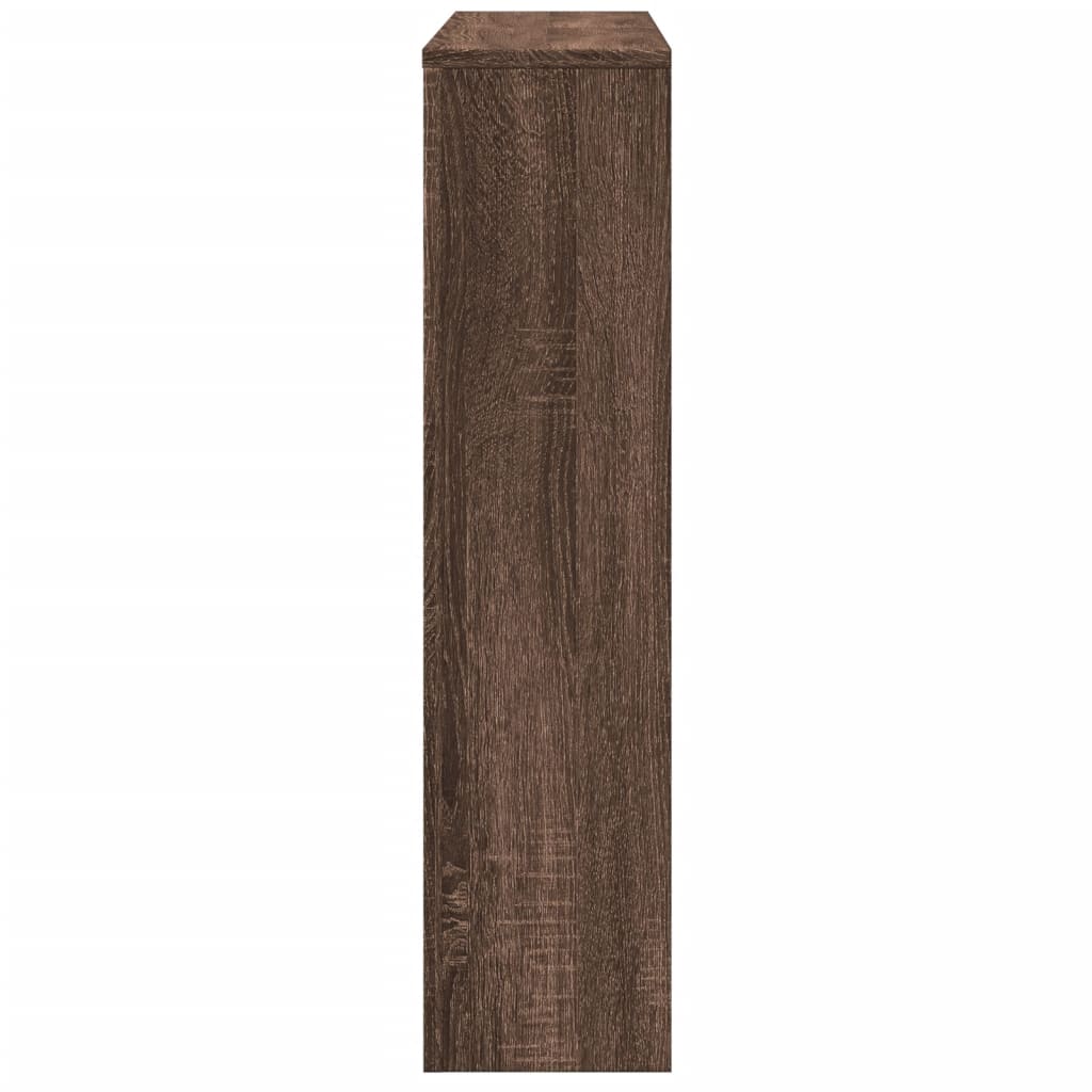 vidaXL Osłona na grzejnik, brązowy dąb, 149x20x82 cm