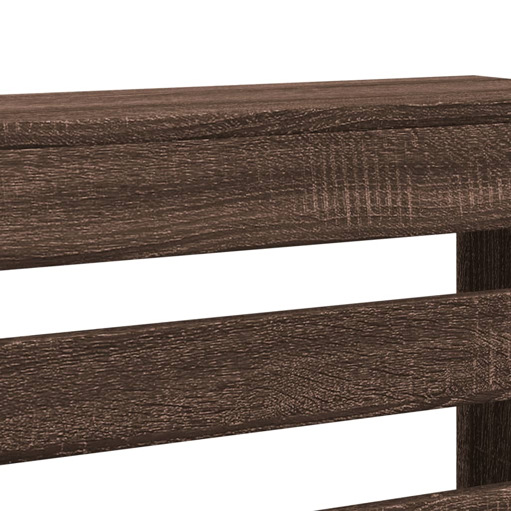vidaXL Osłona na grzejnik, brązowy dąb, 149x20x82 cm
