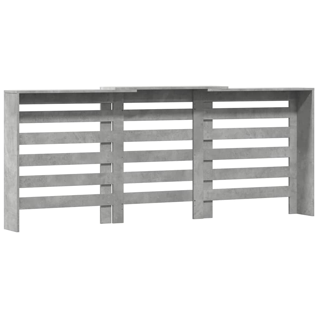 vidaXL Osłona na grzejnik, szarość betonu, 205x21,5x83,5 cm