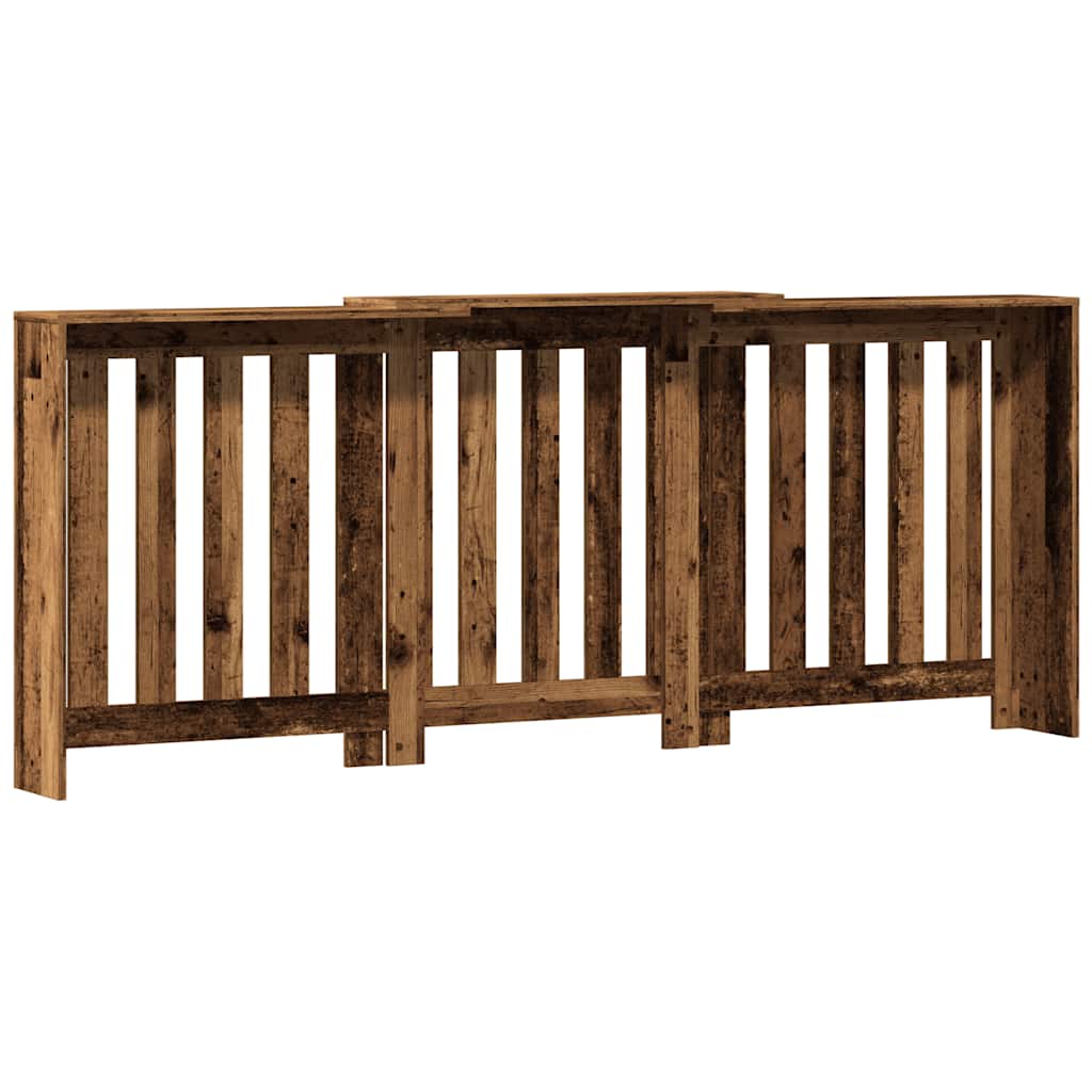 vidaXL Osłona na grzejnik, stare drewno, 205x21,5x83,5 cm