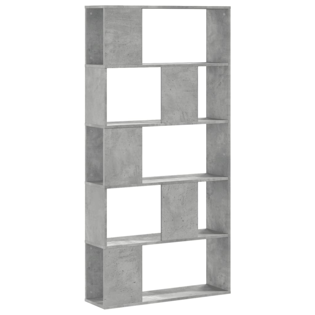 vidaXL 5-poziomowy regał, szarość betonu, 80,5x23,5x162,5 cm