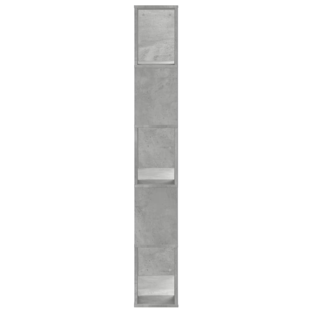 vidaXL 5-poziomowy regał, szarość betonu, 80,5x23,5x162,5 cm