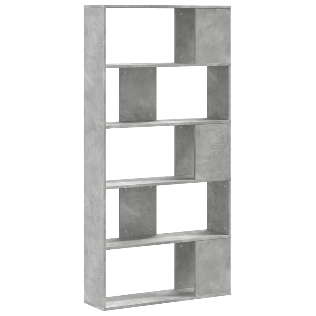 vidaXL 5-poziomowy regał, szarość betonu, 80,5x23,5x162,5 cm