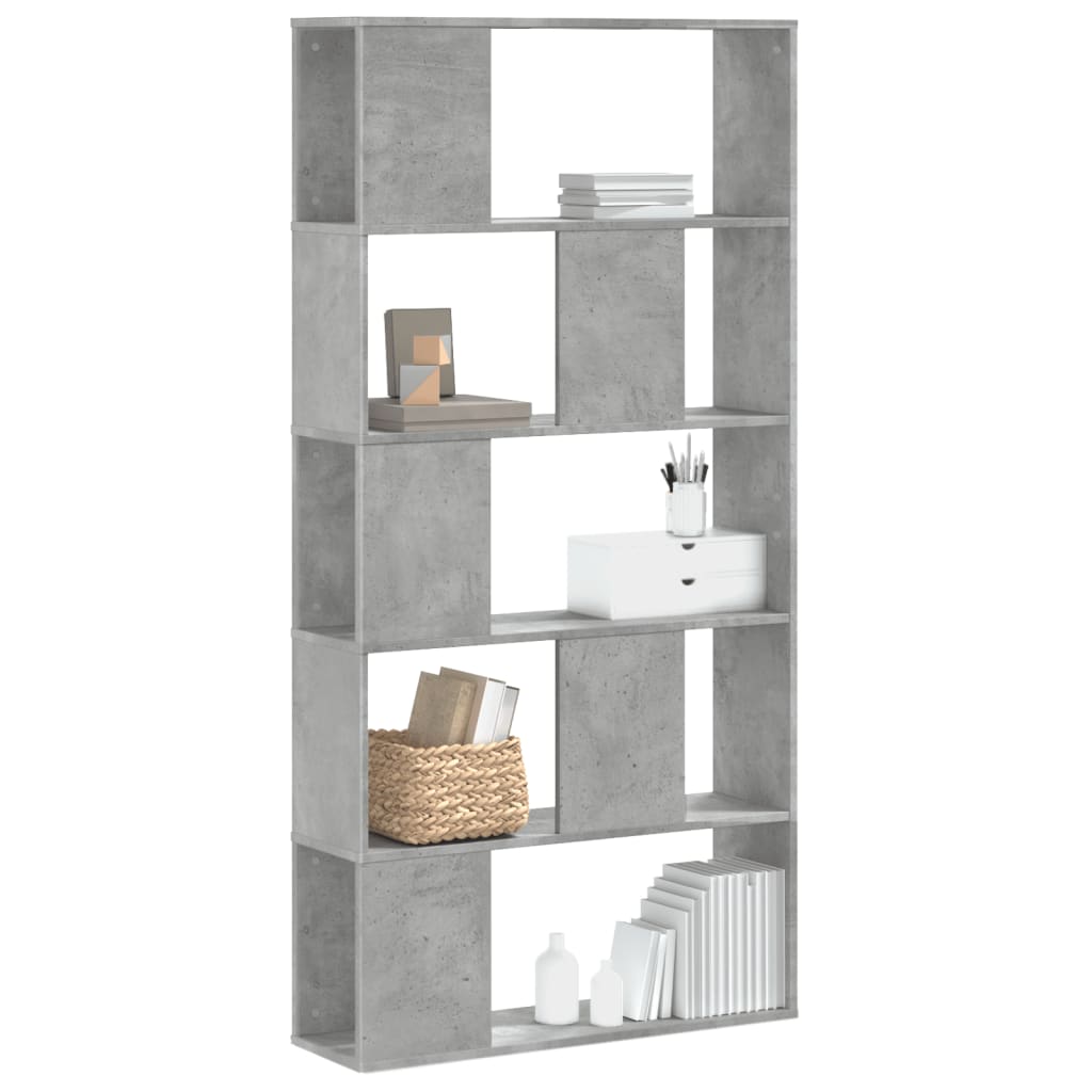 vidaXL 5-poziomowy regał, szarość betonu, 80,5x23,5x162,5 cm