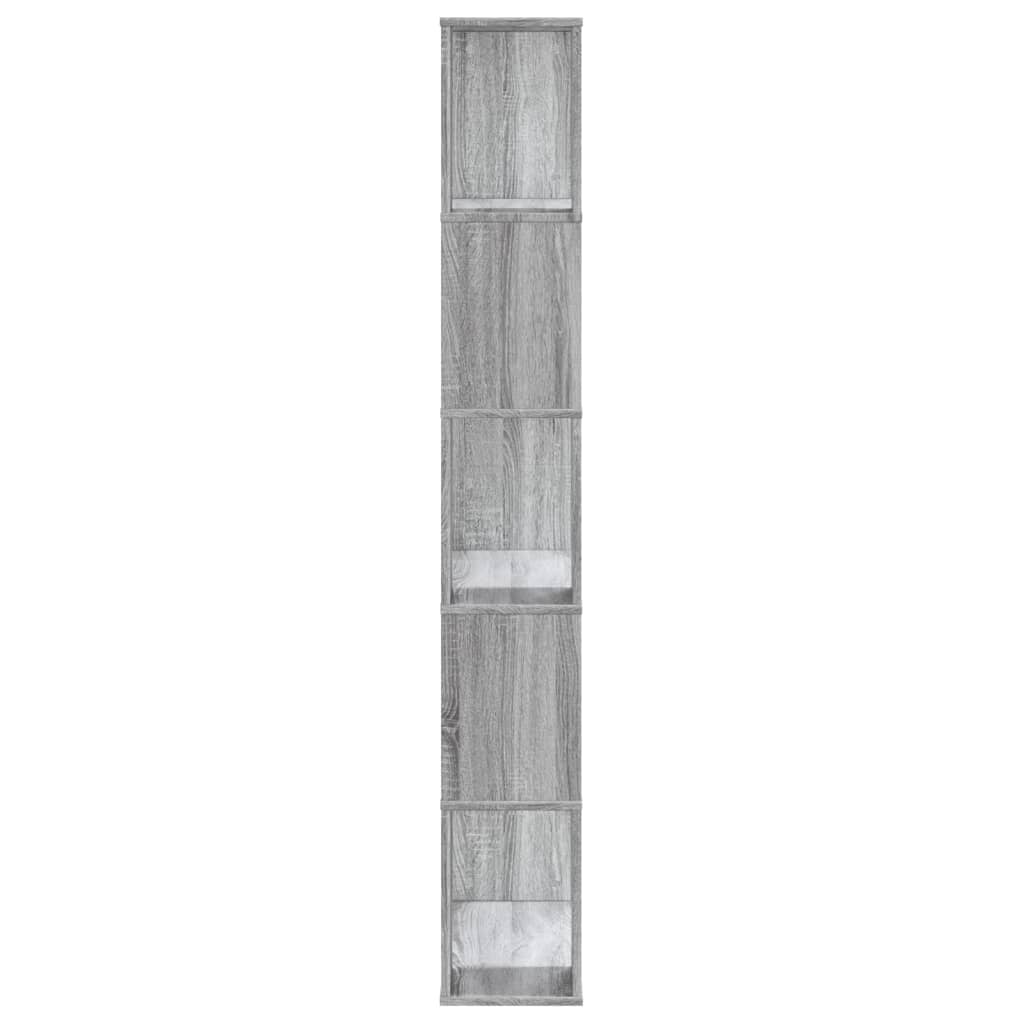 vidaXL 5-poziomowy regał, szary dąb sonoma 80,5x23,5x162,5 cm