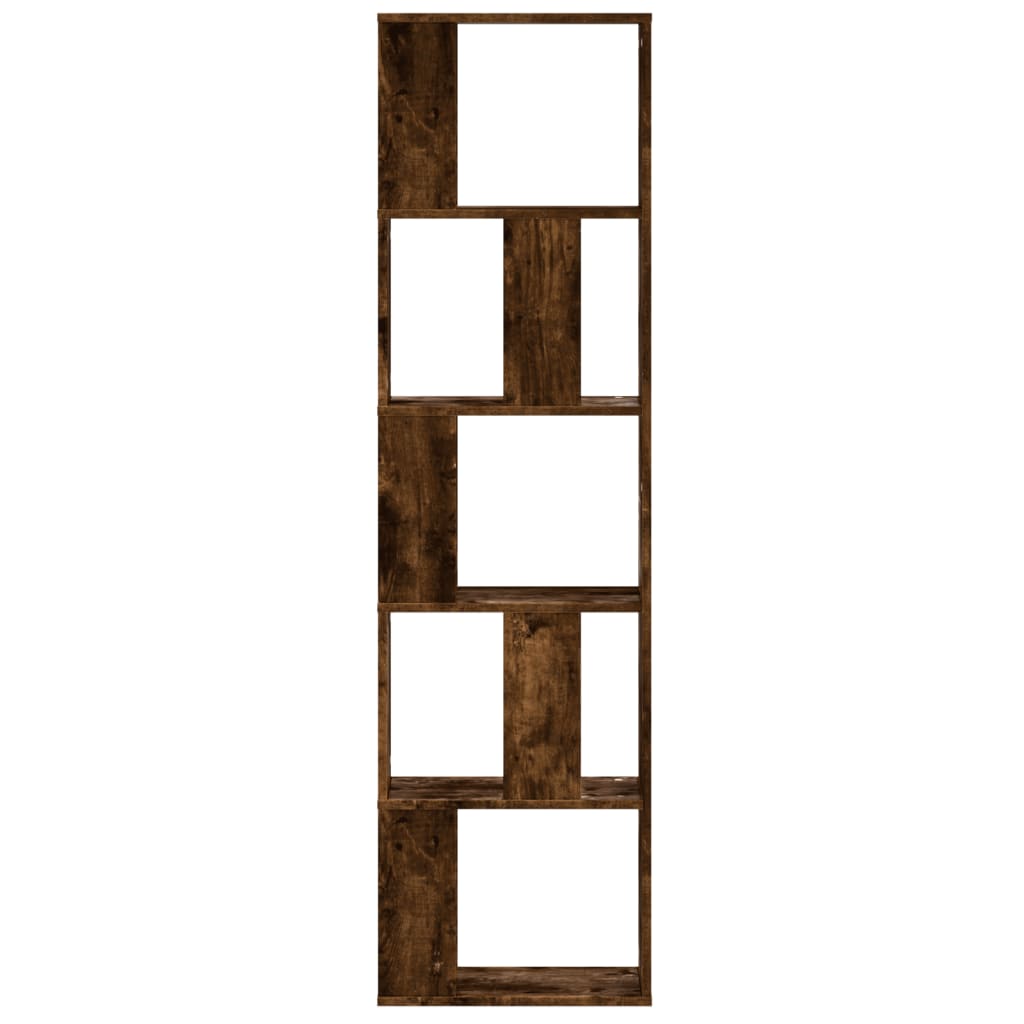vidaXL 5-poziomowy regał na książki przydymiony dąb 45x23,5x162,5 cm