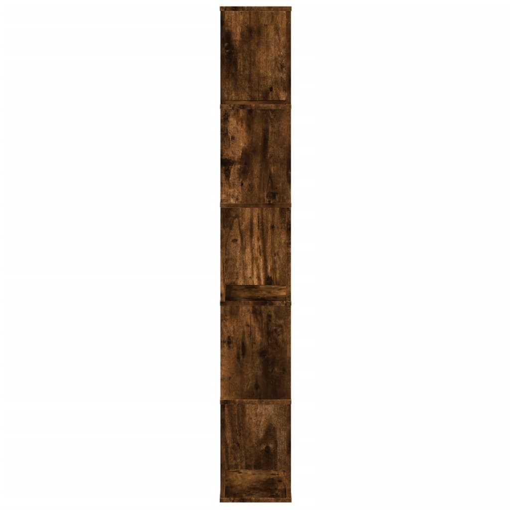 vidaXL 5-poziomowy regał na książki przydymiony dąb 45x23,5x162,5 cm