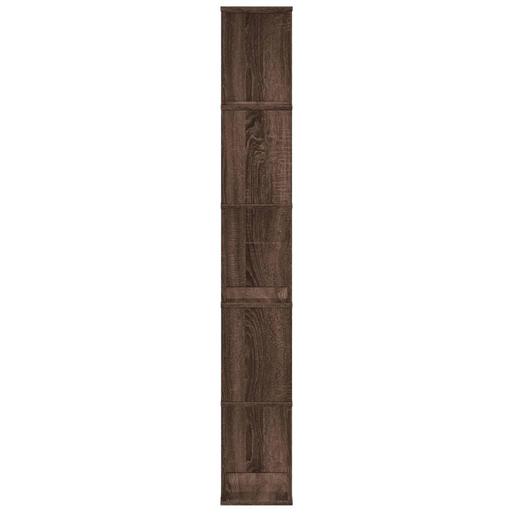 vidaXL 5-poziomowy regał na książki, brązowy dąb, 45x23,5x162,5 cm