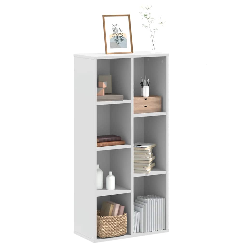 vidaXL Regał, biały, 50x25x105 cm, materiał drewnopochodny