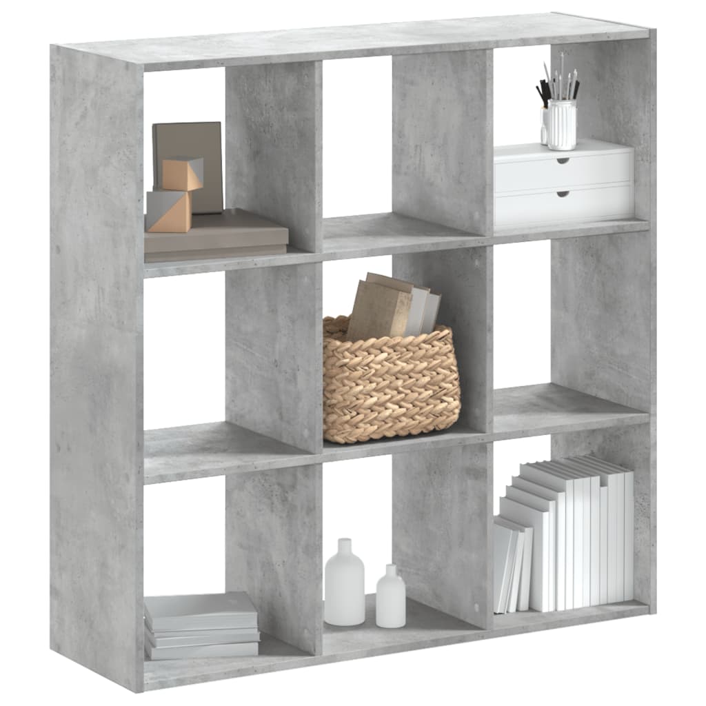 vidaXL Regał, szarość betonu, 102x32x102 cm, materiał drewnopochodny