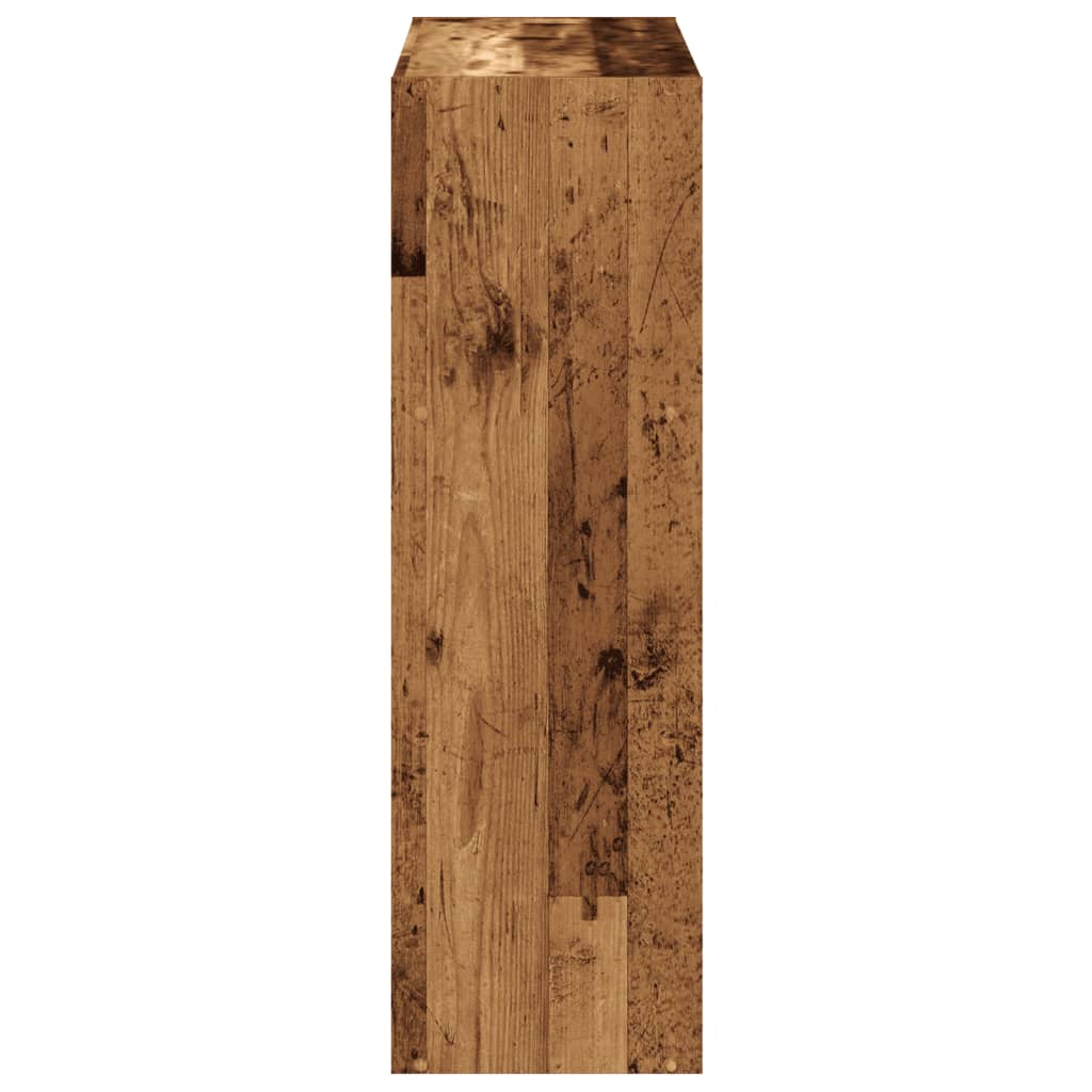 vidaXL Regał, stare drewno, 102x32x102 cm, materiał drewnopochodny
