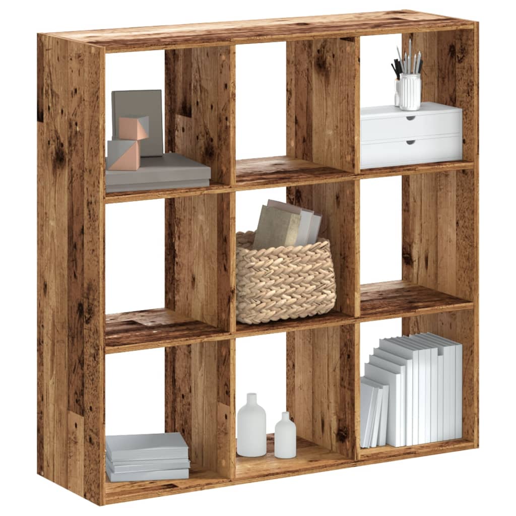 vidaXL Regał, stare drewno, 102x32x102 cm, materiał drewnopochodny