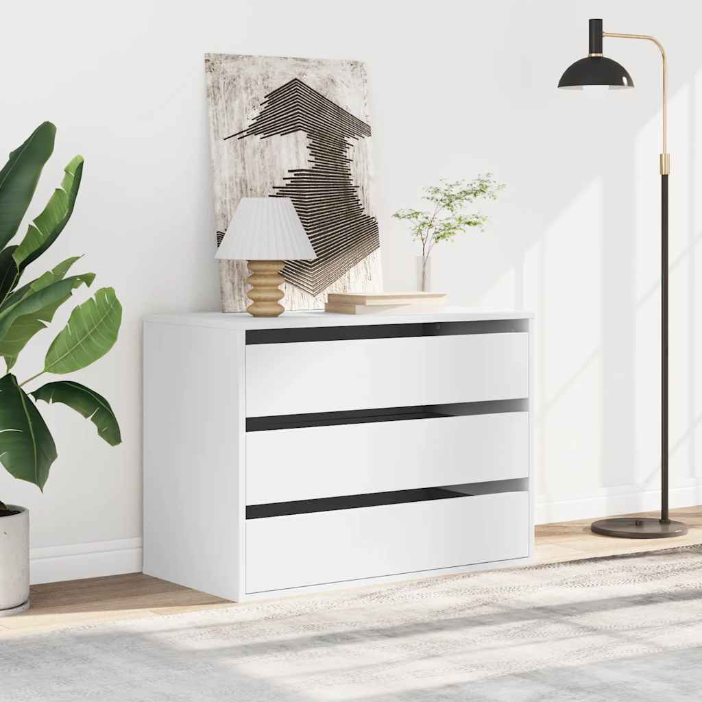 vidaXL Komoda, biała, 80x41x58 cm, materiał drewnopochodny