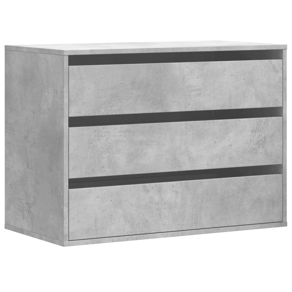 vidaXL Komoda, szarość betonu, 80x41x58 cm, materiał drewnopochodny
