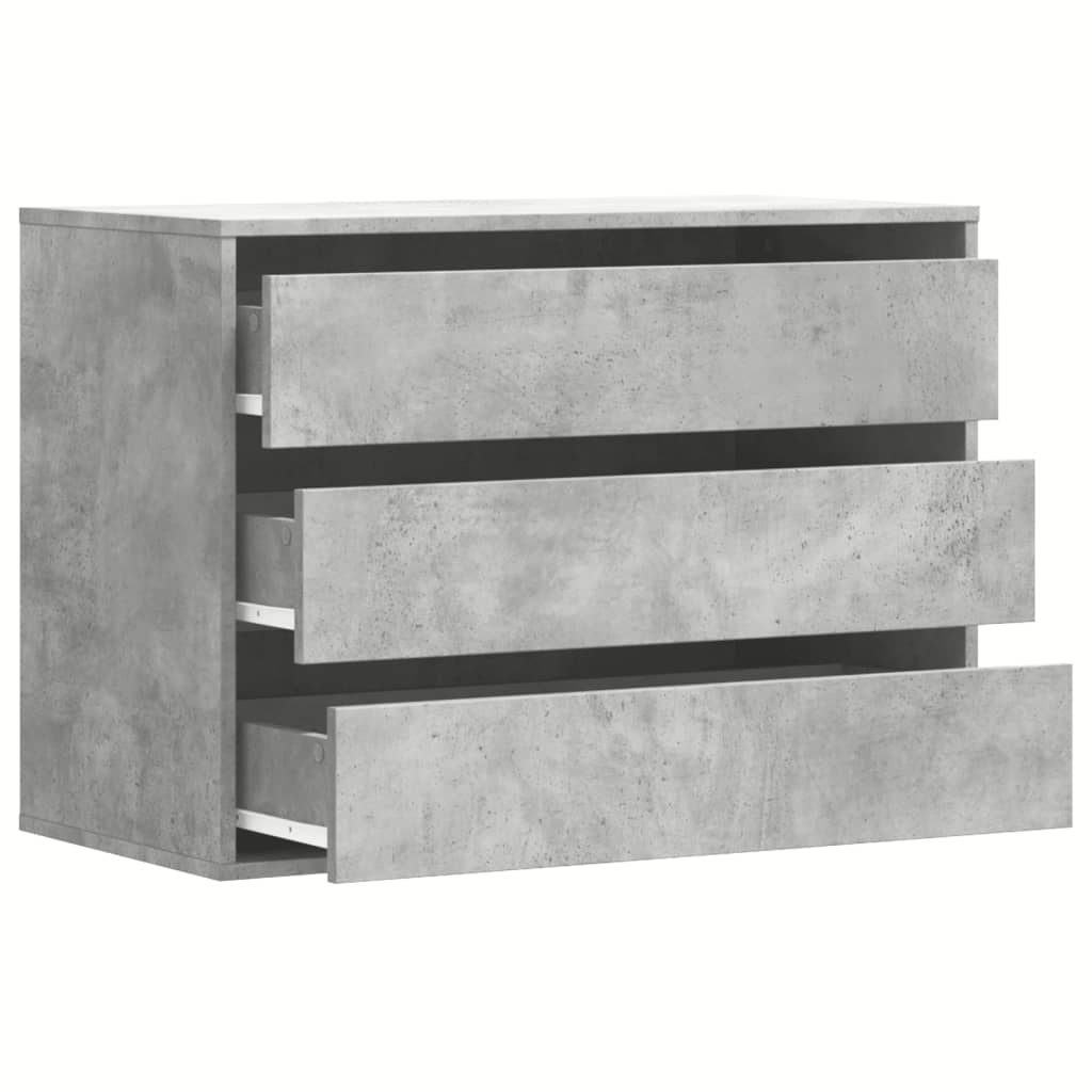 vidaXL Komoda, szarość betonu, 80x41x58 cm, materiał drewnopochodny