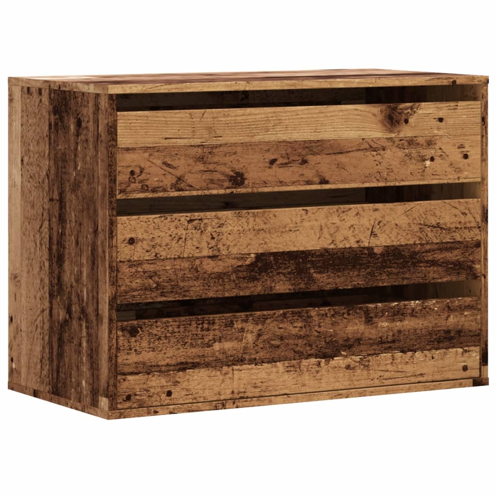 vidaXL Komoda, stare drewno, 80x41x58 cm, materiał drewnopochodny