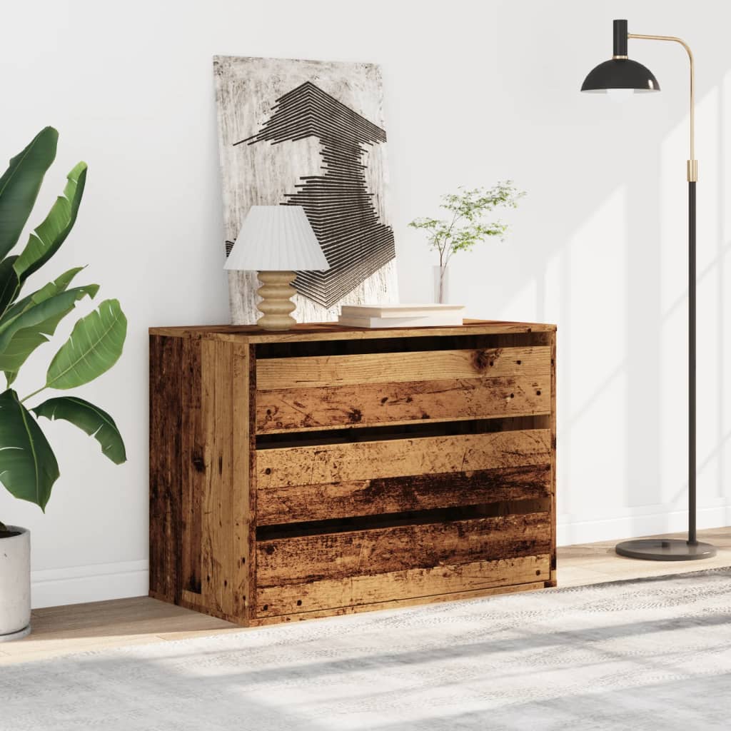 vidaXL Komoda, stare drewno, 80x41x58 cm, materiał drewnopochodny
