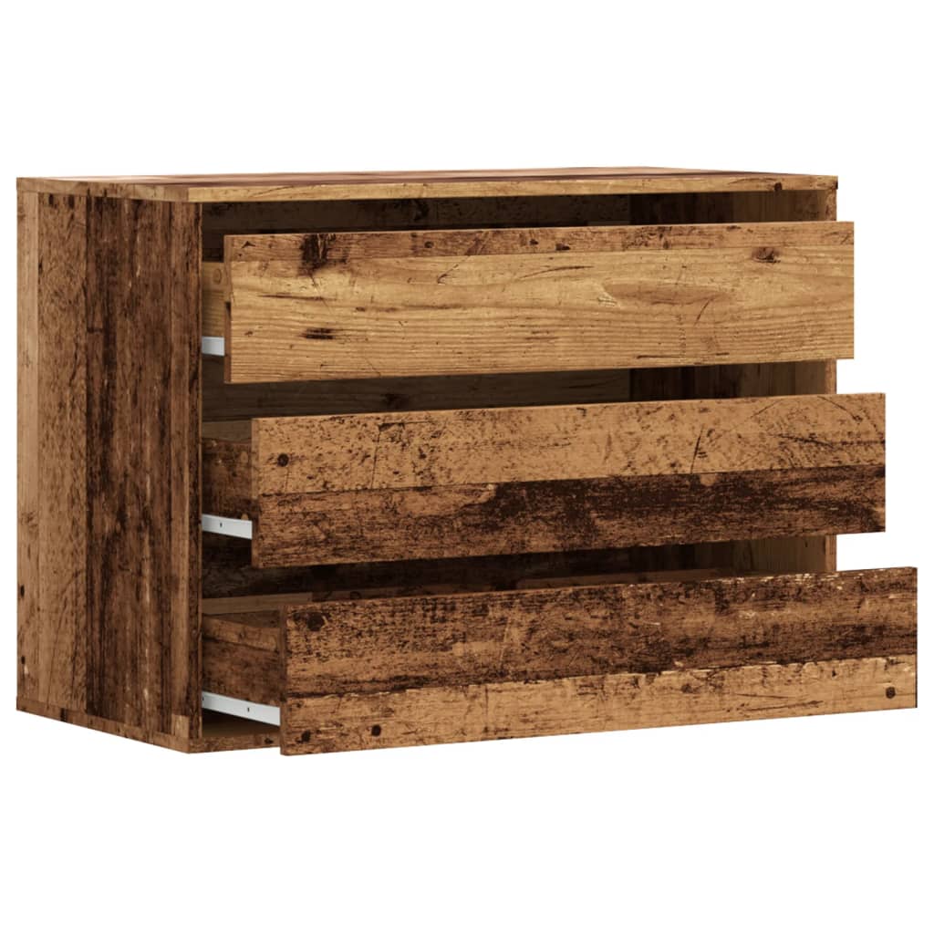 vidaXL Komoda, stare drewno, 80x41x58 cm, materiał drewnopochodny