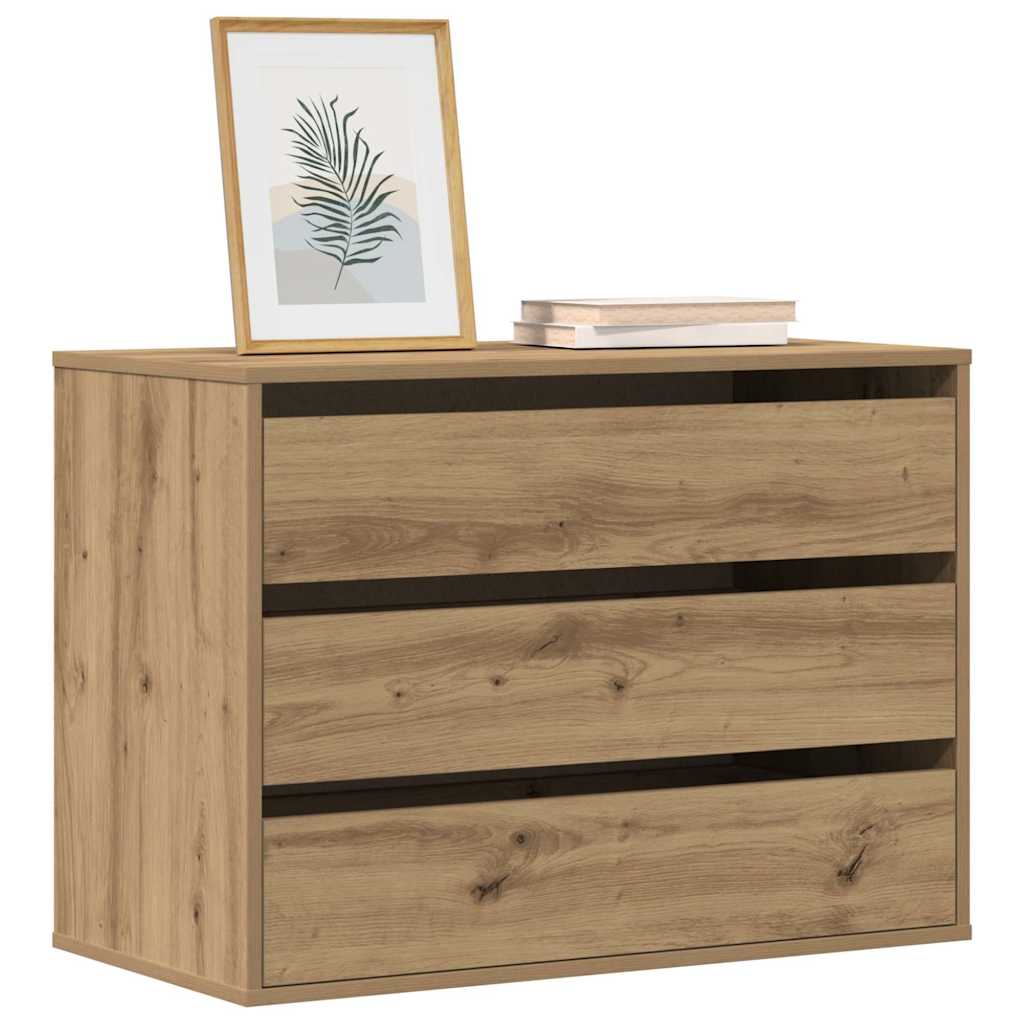 vidaXL Komoda, dąb artisan, 80x41x58 cm, materiał drewnopochodny