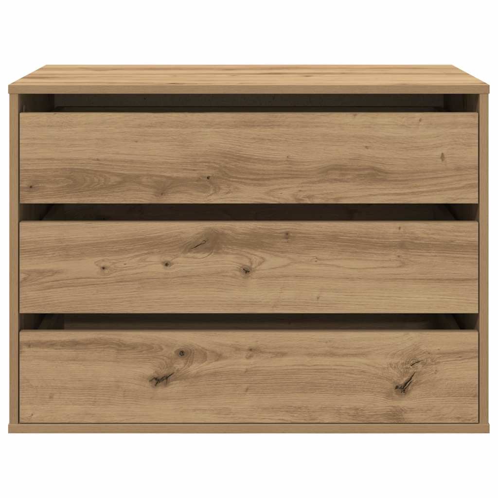 vidaXL Komoda, dąb artisan, 80x41x58 cm, materiał drewnopochodny