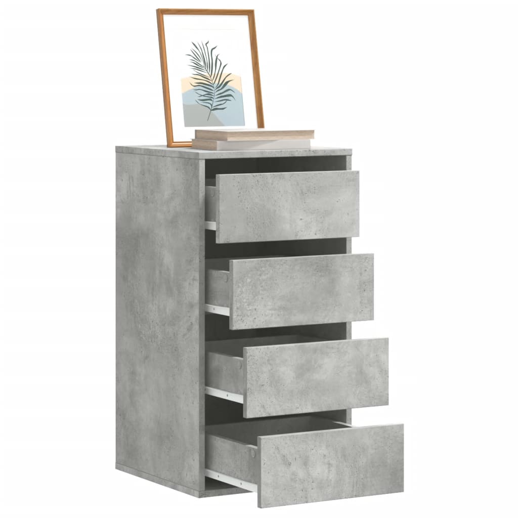 vidaXL Komoda, szarość betonu, 40x41x76 cm, materiał drewnopochodny