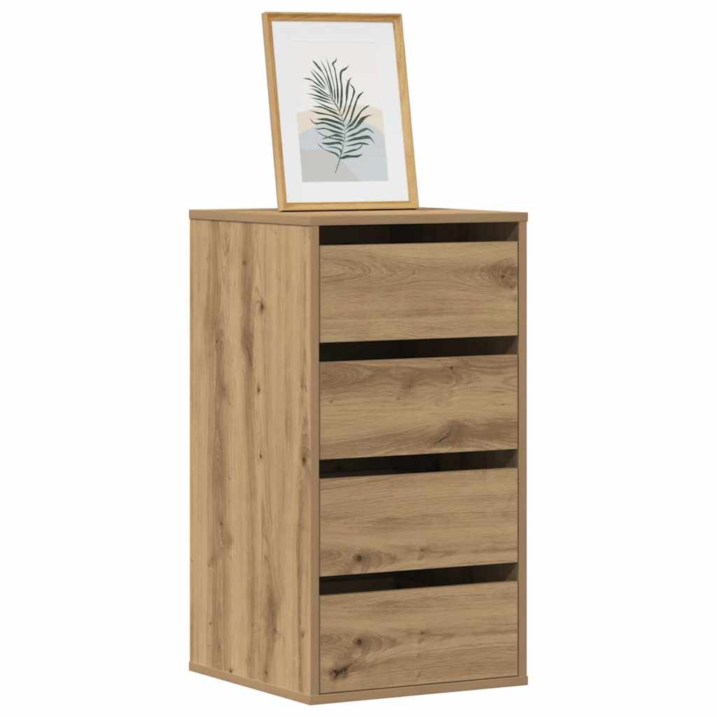 vidaXL Komoda, dąb artisan, 40x41x76 cm, materiał drewnopochodny