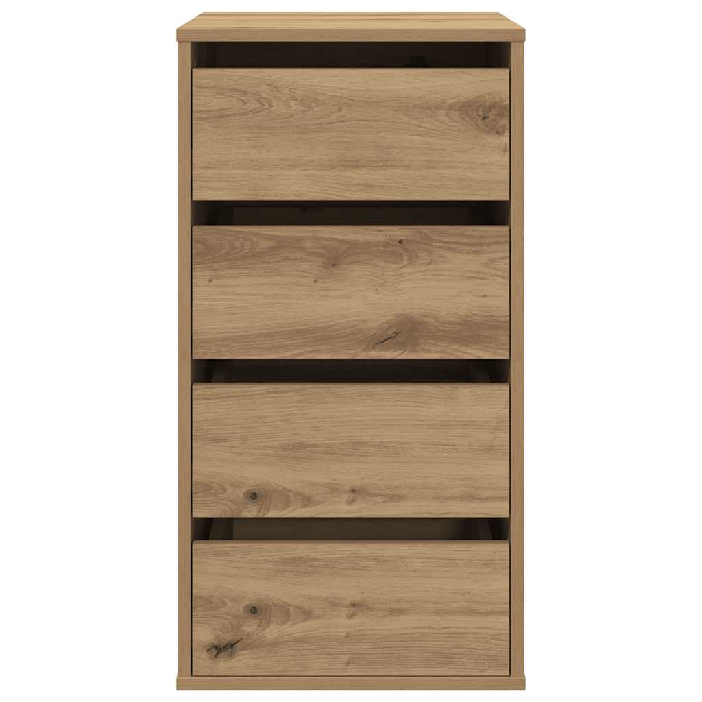 vidaXL Komoda, dąb artisan, 40x41x76 cm, materiał drewnopochodny