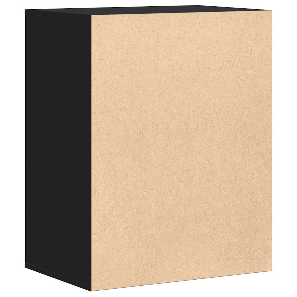 vidaXL Komoda, czarna, 60x41x76 cm, materiał drewnopochodny