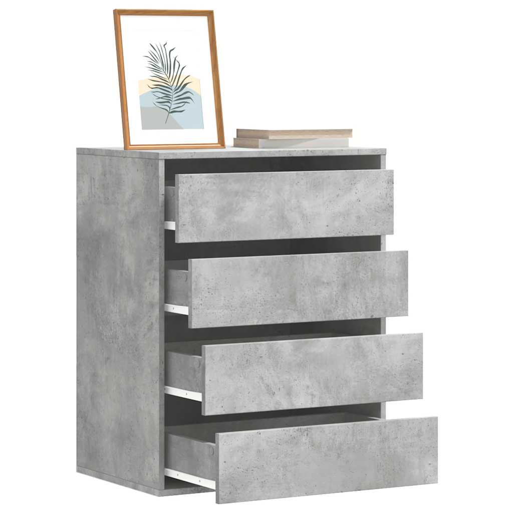 vidaXL Komoda, szarość betonu, 60x41x76 cm, materiał drewnopochodny