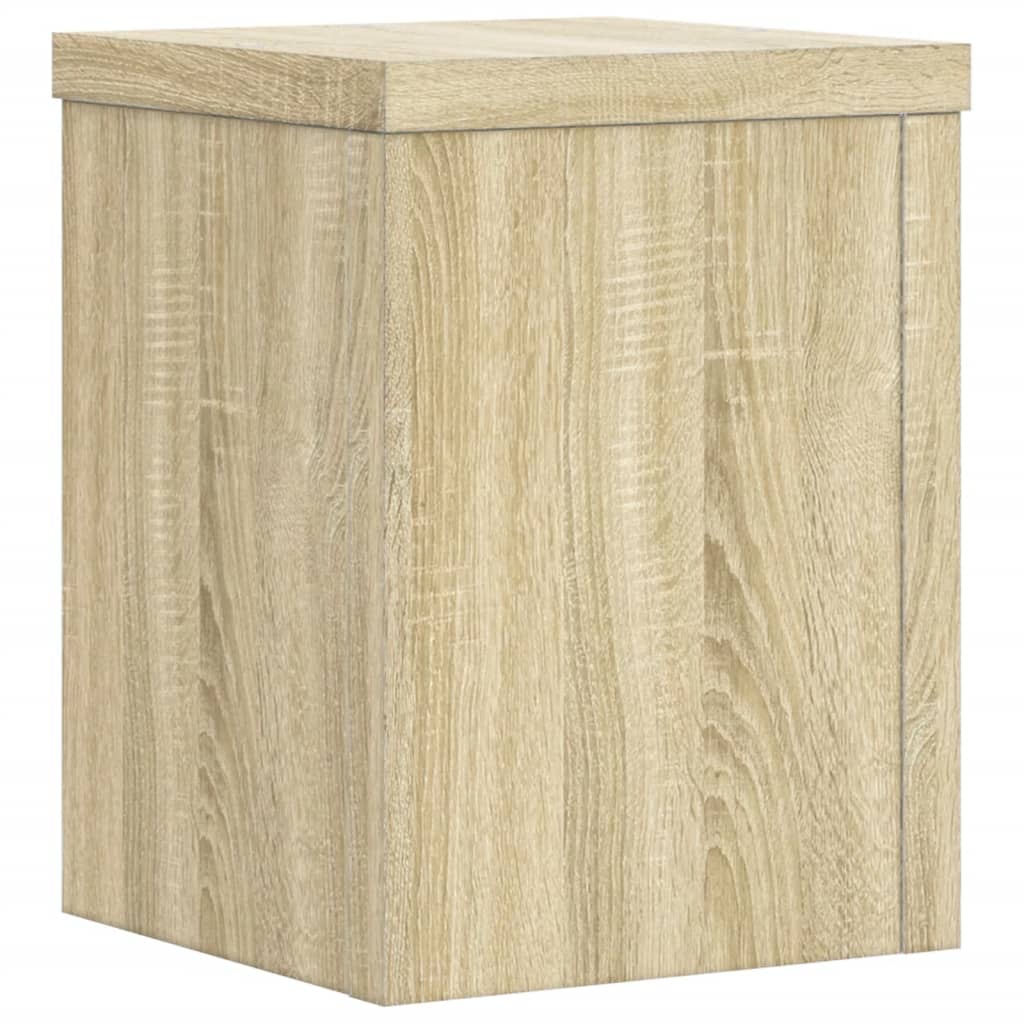 vidaXL Podstawki pod doniczki, 2 szt, dąb sonoma, 15x15x20 cm